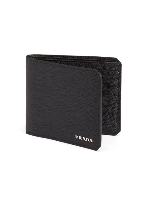 prada mens wallet with id window|prada men's bifold wallet.